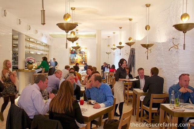 Photo of the dining area in Nopi Restaurant in London, England.
