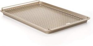 Stock photo of an Oxo combination baking pan and cooling rack set.