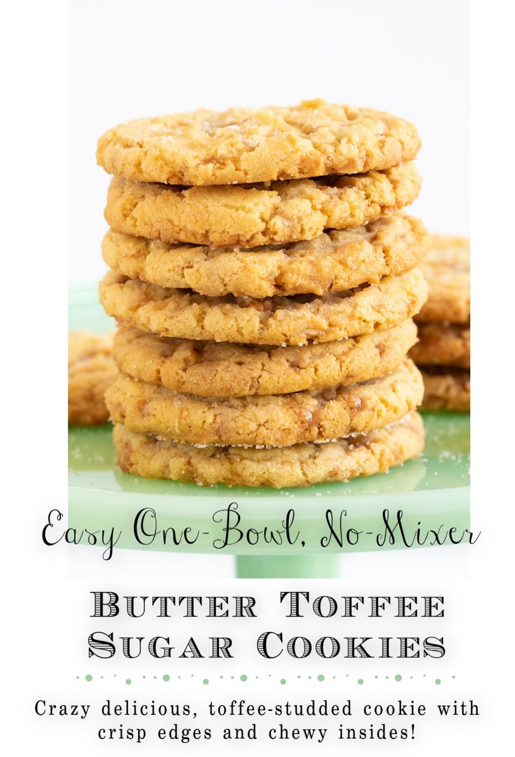 Crinkly Crackly Butter Toffee Sugar Cookies