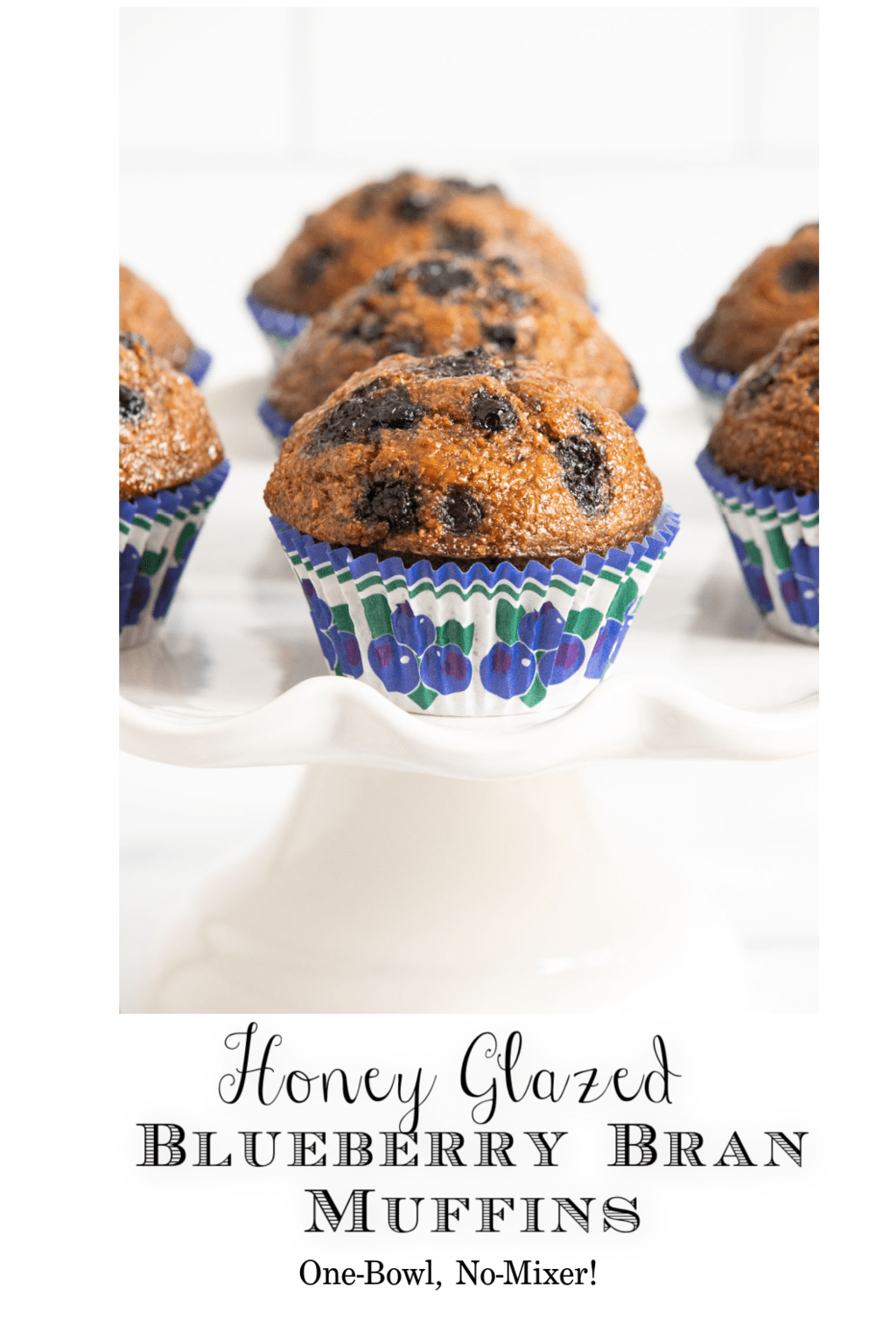 Honey-Glazed Blueberry Bran Muffins