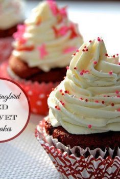 Red Velvet Cupcakes - Rich, moist, decadent and delicious with a melt in your mouth cream cheese buttercream. The recipe's from a famous London cupcake shop!