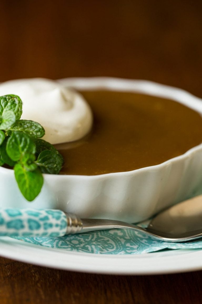 Salted Toffee Pot de Crème - silky smooth and deliciously decadent, this chocolate lover's dessert takes less than 10 minutes to throw together!