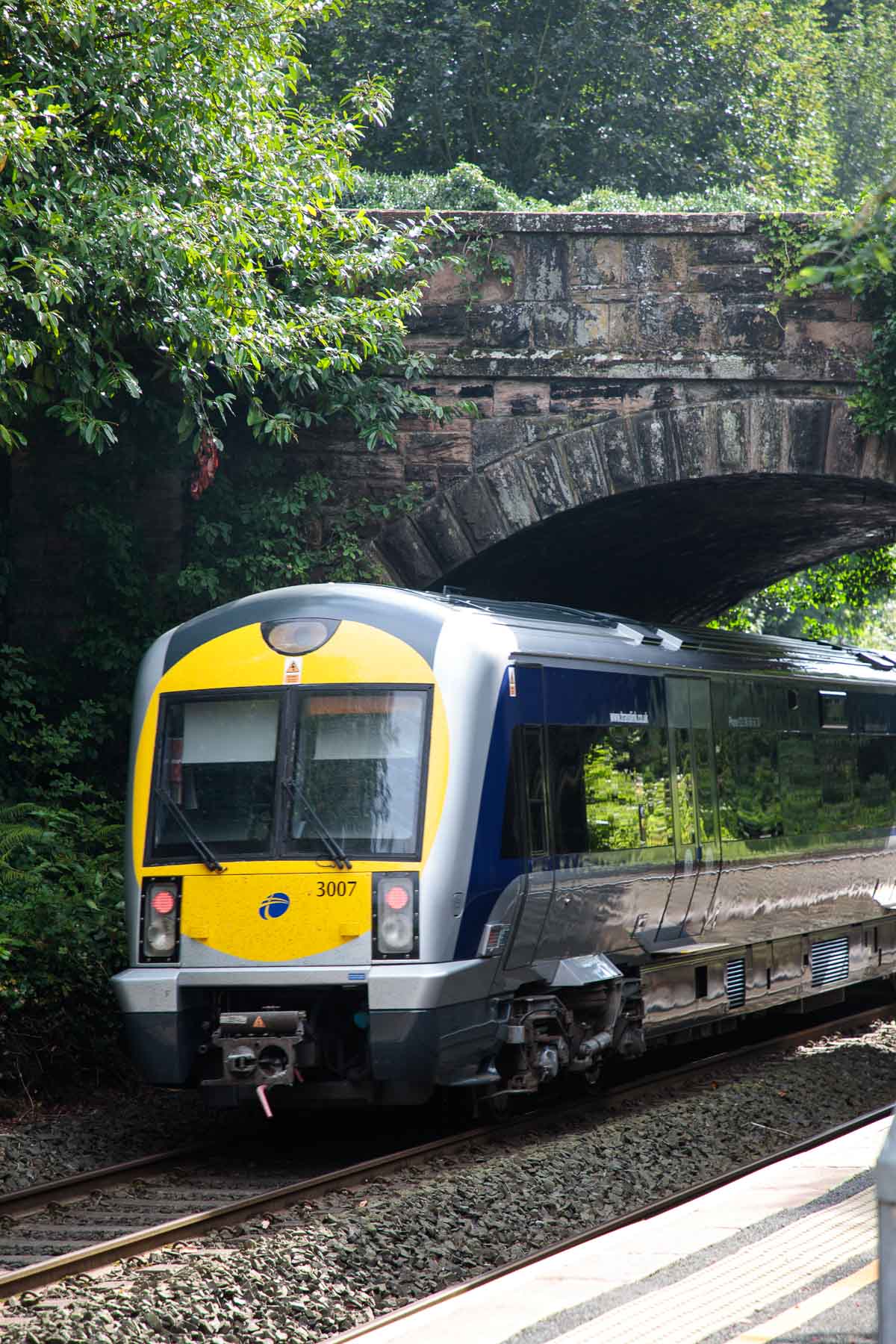 Photo of the train heading from Cultra Station to Belfast.
