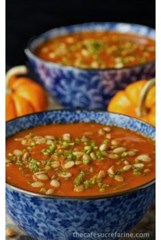 Southwestern Pumpkin Soup - A delicious soup with a little Southwestern kick! Loaded with healthy veggies, this is a sure winner!