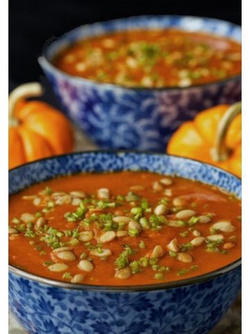 Southwestern Pumpkin Soup - A delicious soup with a little Southwestern kick! Loaded with healthy veggies, this is a sure winner!