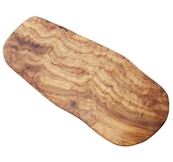 Stock shot of an appetizer/charcuterie board made of wood.
