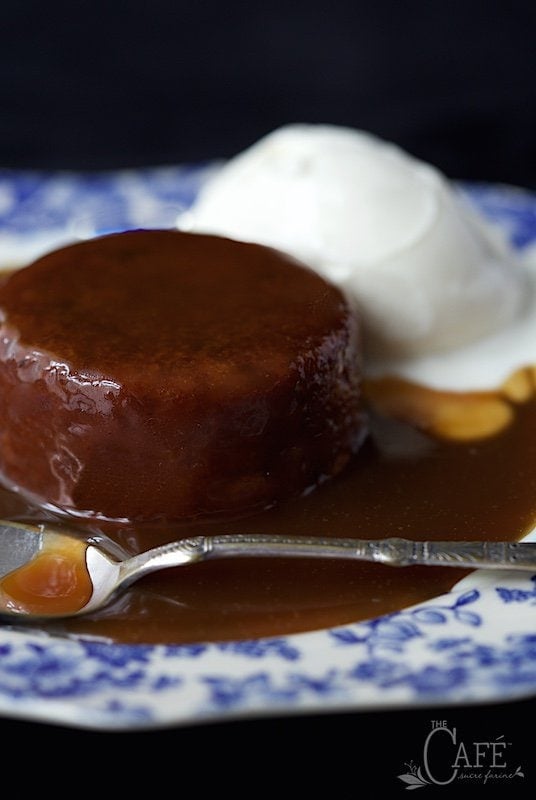 Sticky Toffee Pudding Cake - an iconic British treat that is beyond delicious. The cake is moist and full of flavor. The buttery toffee sauce is super easy to make. www.thecafesucrefarine.com