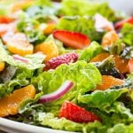 Strawberry Clementine Salad with Red Wine Vinegar Dressing - with an easy sweet, tangy dressing and a topping of caramelized pecans this delicious, fresh salad will add a splash of pizzazz to any meal.
