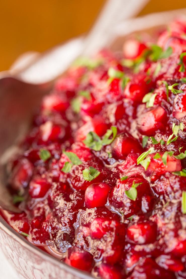Super Easy Cranberry Pomegranate Sauce