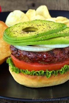 California Western Burger - a fabulous, juicy burger with lots of southwestern flavor!