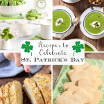 Vertical 4-photo collage of Irish-inspired recipes from The Café Sucre Farine.